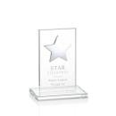 Dallas Star Clear/Silver  Rectangle Crystal Award
