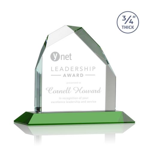 Corporate Awards - Austere Green Peak Crystal Award
