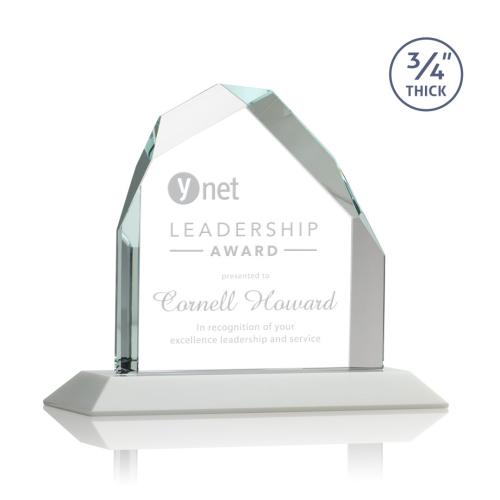 Corporate Awards - Sales Awards - Austere White Peak Crystal Award