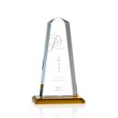 Pinnacle Amber Obelisk Crystal Award