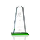 Pinnacle Green Obelisk Crystal Award