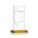 Hawkins Liquid&trade; Amber  Rectangle Crystal Award