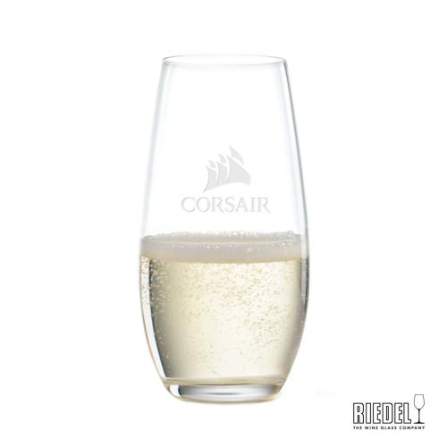Corporate Gifts, Recognition Gifts and Desk Accessories - Etched Barware - RIEDEL Stemless Flute - Deep Etch