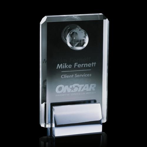 Corporate Awards - Crystal Awards - Buxton Globe Spheres Metal Award