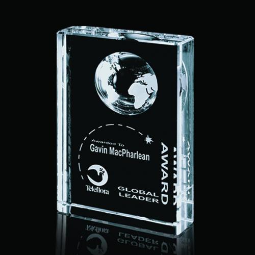 Corporate Awards - Crystal Awards - Ambassador Globe Spheres Crystal Award