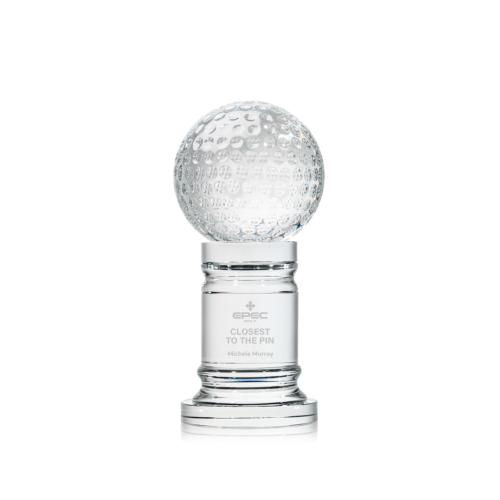 Corporate Awards - Golf Ball Spheres on Colverstone Base Crystal Award