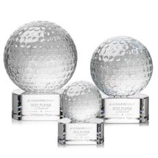 Employee Gifts - Golf Ball Spheres on Paragon Base Crystal Award