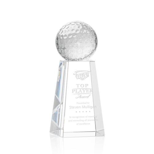 Corporate Awards - Golf Ball Spheres on Novita Base Crystal Award