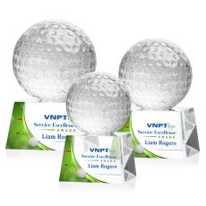 Employee Gifts - Golf Ball Full Color Spheres on Robson Crystal Award