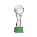 Golf Ball Green on Grafton Base Spheres Crystal Award