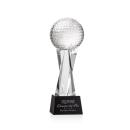 Golf Ball Black on Grafton Base Spheres Crystal Award