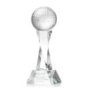 Golf Ball Clear on Langport Base Spheres Crystal Award