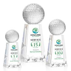 Employee Gifts - Golf Ball Full Color Spheres on Novita Crystal Award