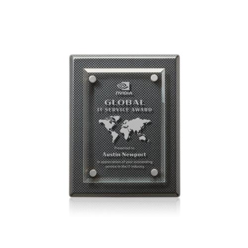 Corporate Awards - Award Plaques - Caledon Plaque - Carbon Fibre/Silver