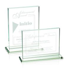 Employee Gifts - Emperor Jade Rectangle Glass Award