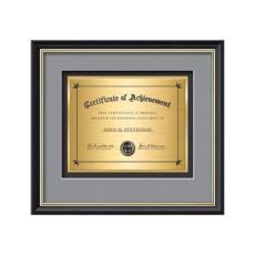 Employee Gifts - Baron Certificate TexEtch - Mahogany/Silver