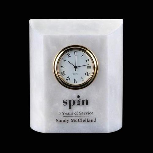 Corporate Gifts, Recognition Gifts and Desk Accessories - Clocks - Ajax -White