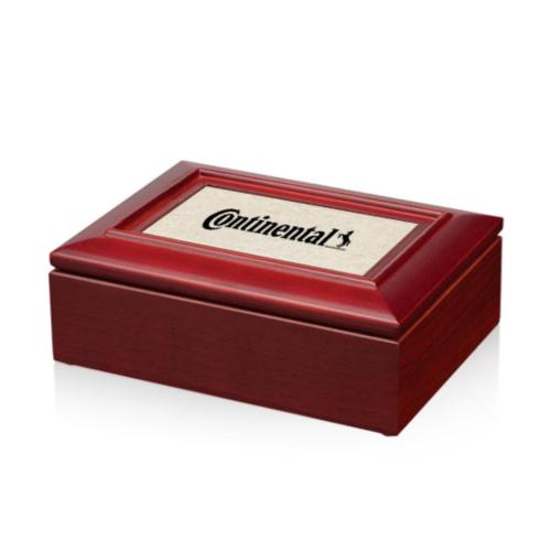 Corporate Gifts, Recognition Gifts and Desk Accessories - Clocks - Mahogany finish 