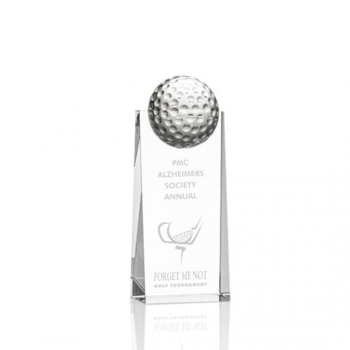 Corporate Awards - Crystal Awards - Dunbar Golf Obelisk Crystal Award