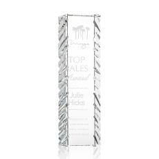 Employee Gifts - Kaleidoscope Tower Obelisk Crystal Award