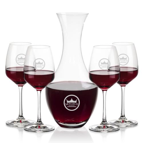 Corporate Recognition Gifts - Etched Barware - Oldham Carafe & Oldham Wine