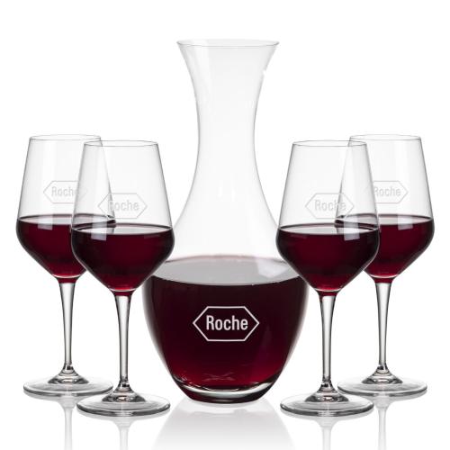 Corporate Recognition Gifts - Etched Barware - Oldham Carafe & Germain Wine