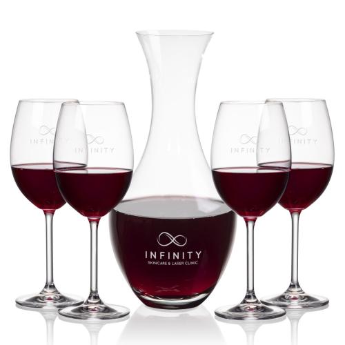 Corporate Recognition Gifts - Etched Barware - Oldham Carafe & Blyth Wine