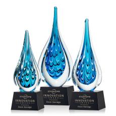 Employee Gifts - Worchester Black on Robson Base Glass Award