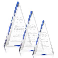 Employee Gifts - Shrewsbury Blue Pyramid Acrylic Award