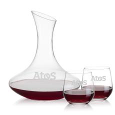 Employee Gifts - Hampton Carafe & Garland Stemless Wine