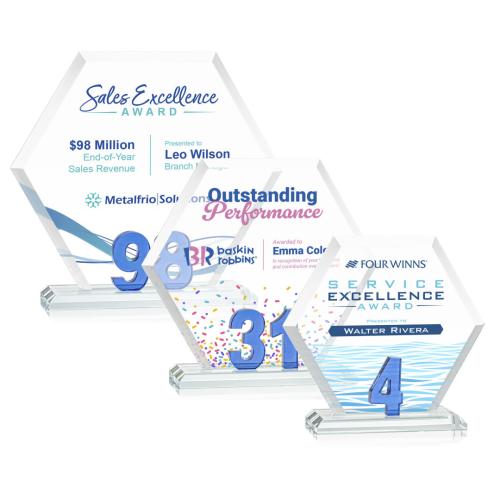 Riviera Milestone Full Color Crystal Award AWV94031L Corporate Awar