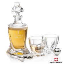 Employee Gifts - Seneca 3pc Decanter Set & S/S Ice Balls