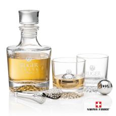 Employee Gifts - Buxton 3pc Decanter Set & S/S Ice Balls
