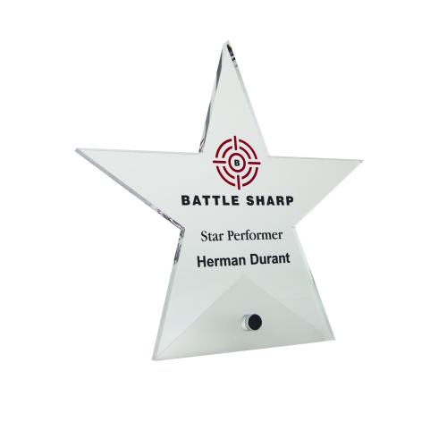 Corporate Awards - Acrylic Awards - Acrylic Pin-Stand Star Award