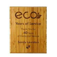 Employee Gifts - Eco Conscious Lasered Panel Plaque