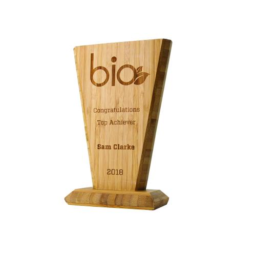 Corporate Awards - Recycled Eco-Friendly Awards - Eco conscious Bamboo Keystone