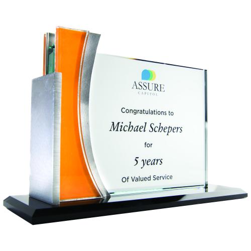 Corporate Awards - Metal Awards - Arched Accent West Award