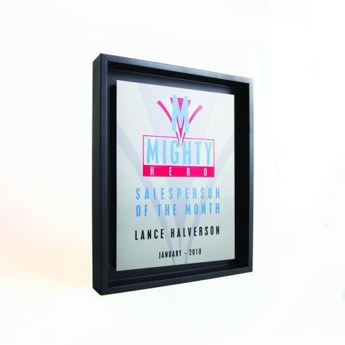 Corporate Awards - Award Plaques - Metal Plaques - Shadow Box Imprinted Honor Plaque