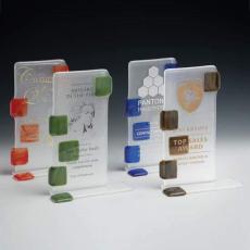Employee Gifts - Abacus Rectangle Glass Award