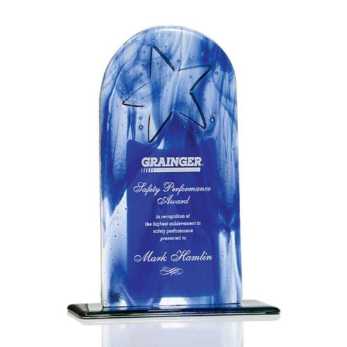 Corporate Awards - Glass Awards - Art Glass Awards - Star Arch Fusion Star Glass Award