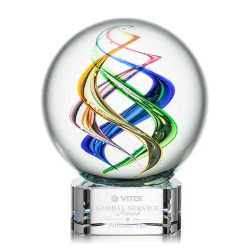 Corporate Awards - Glass Awards - Art Glass Awards - Galileo Spheres Glass Award
