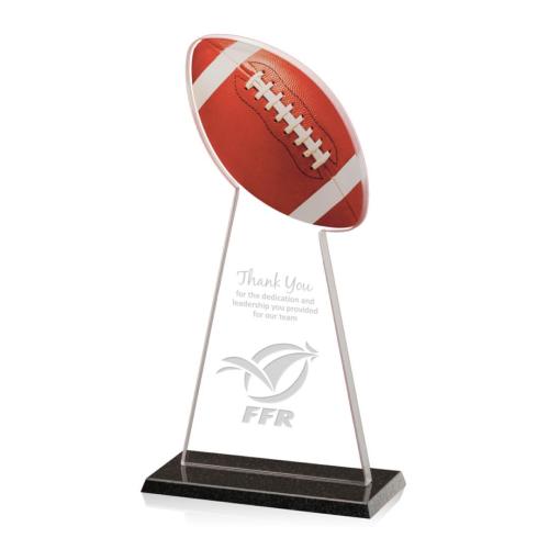 Corporate Awards - Glass Awards - Football Tower Obelisk Crystal Award