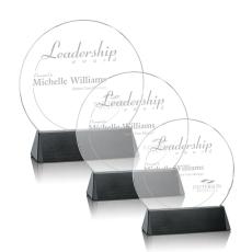 Employee Gifts - Sierra Black Circle Crystal Award