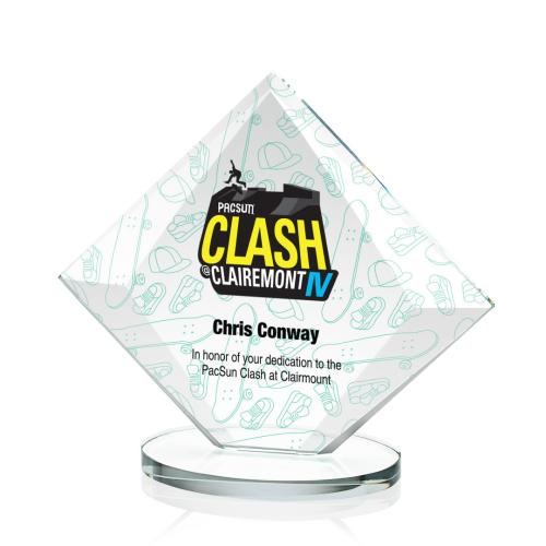 Corporate Awards - Teston Full Color Clear Diamond Crystal Award