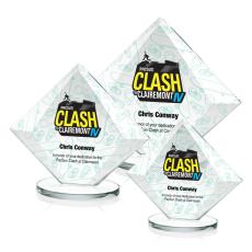 Employee Gifts - Teston Full Color Clear Diamond Crystal Award