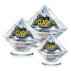 Employee Gifts - Teston Full Color Clear Diamond Crystal Award