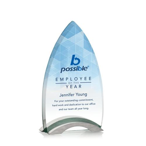 Corporate Awards - Full Color Awards - Patterson Full Color Arch & Crescent Crystal Award