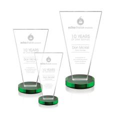 Employee Gifts - Burney Green Abstract / Misc Crystal Award