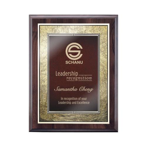 Corporate Awards - Award Plaques - Farnsworth/Tamara - Cherry/Burgundy