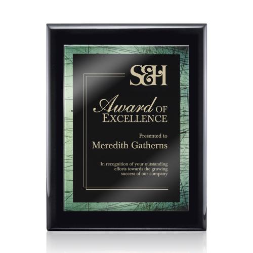Corporate Awards - Award Plaques - Oakleigh/Caprice - Black/Green